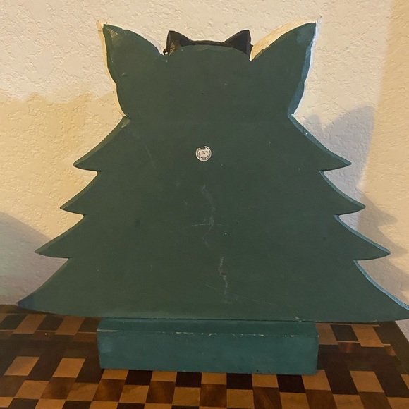 Vintage Hand Painted Wood 6 Cat Angel Tree Standing Philippine Figurine 12”H - Picture 13 of 14